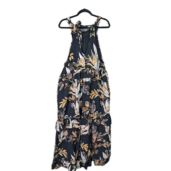 Free People Black Floral Maxi Dress - Picture 3 of 12